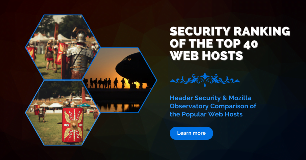 Security Comparison of Web Hosts